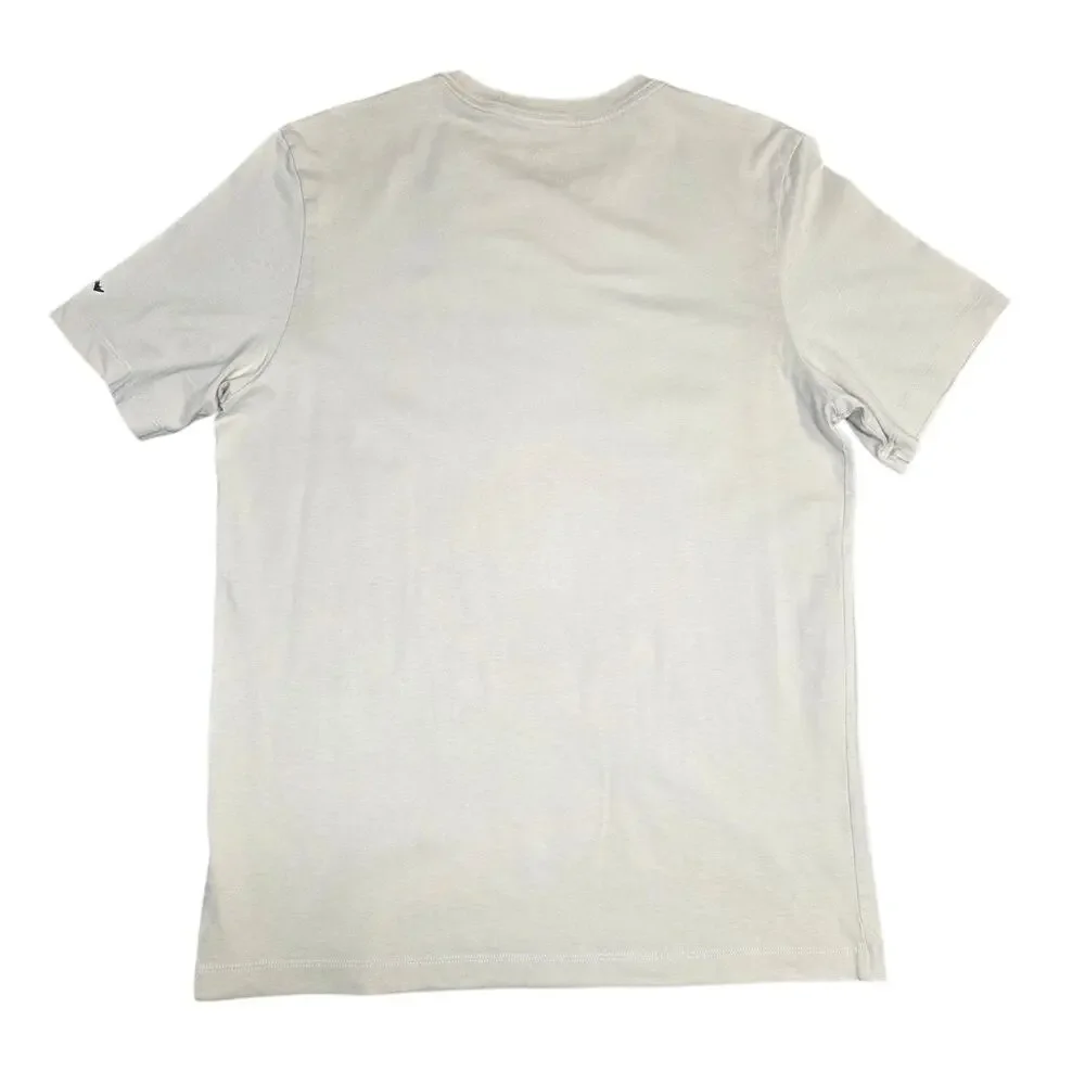 Nike Air Jordan Essentials Holiday Men's‎ T-Shirt Rattan Beige Spellout Large